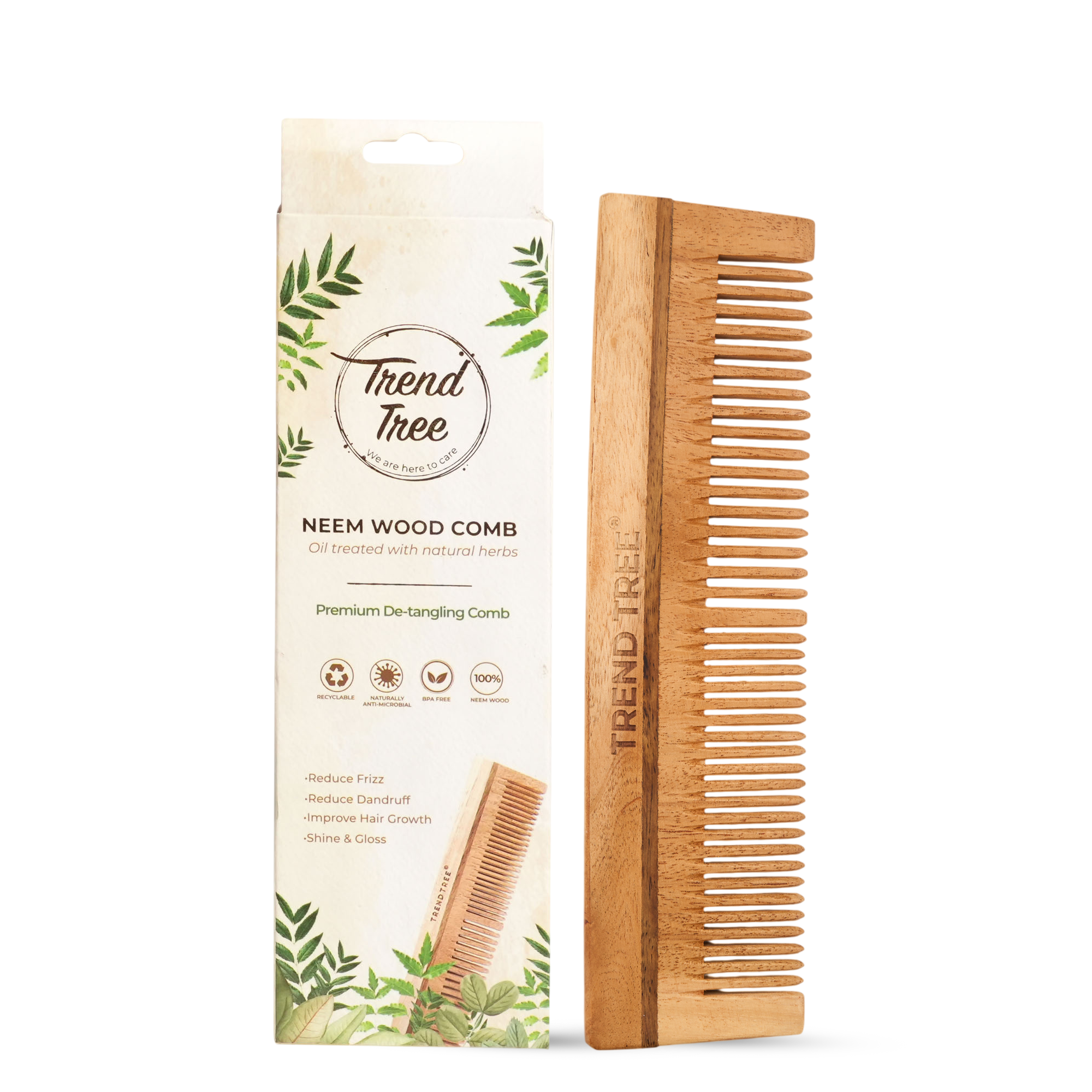 Pure Neem Wood Detangling Comb