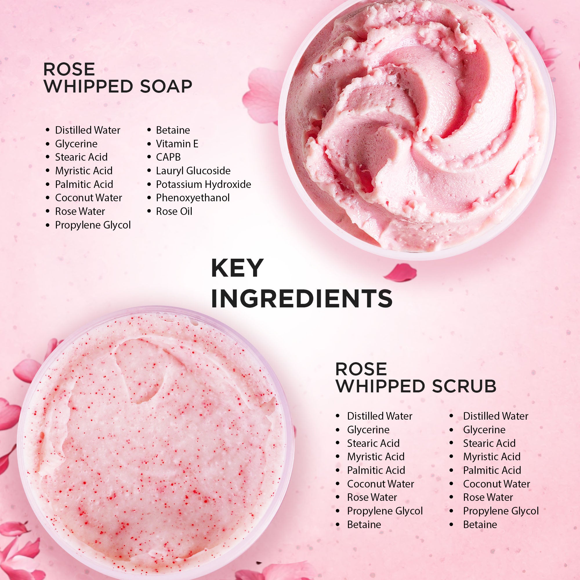 Rose Whipped Soap & Rose Whipped Scrub
