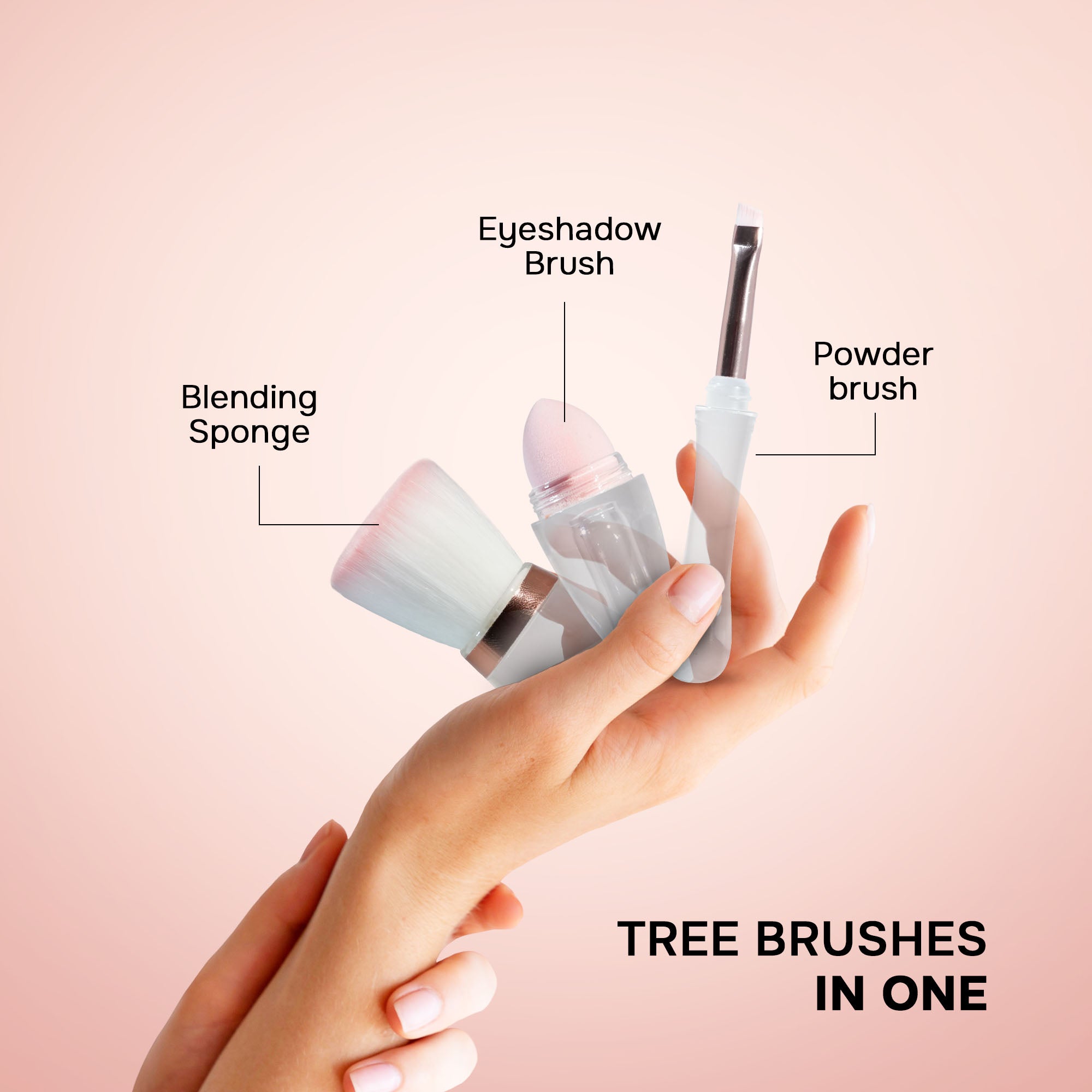 3 in 1 Makeup Brush