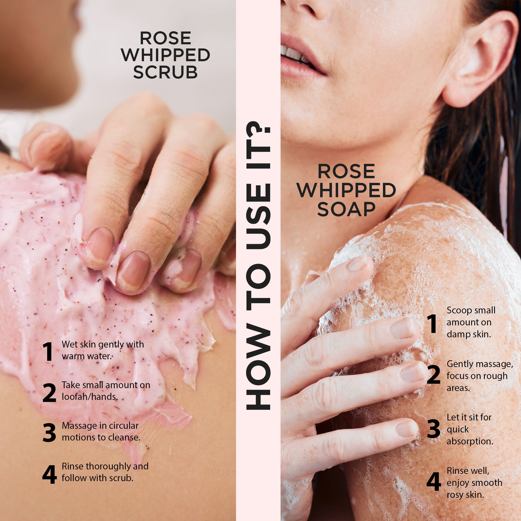 Rose Whipped Soap & Rose Whipped Scrub
