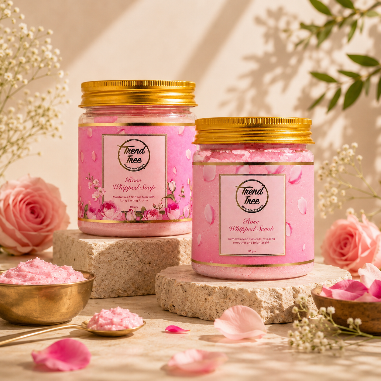 Rose Whipped Soap & Scrub Duo