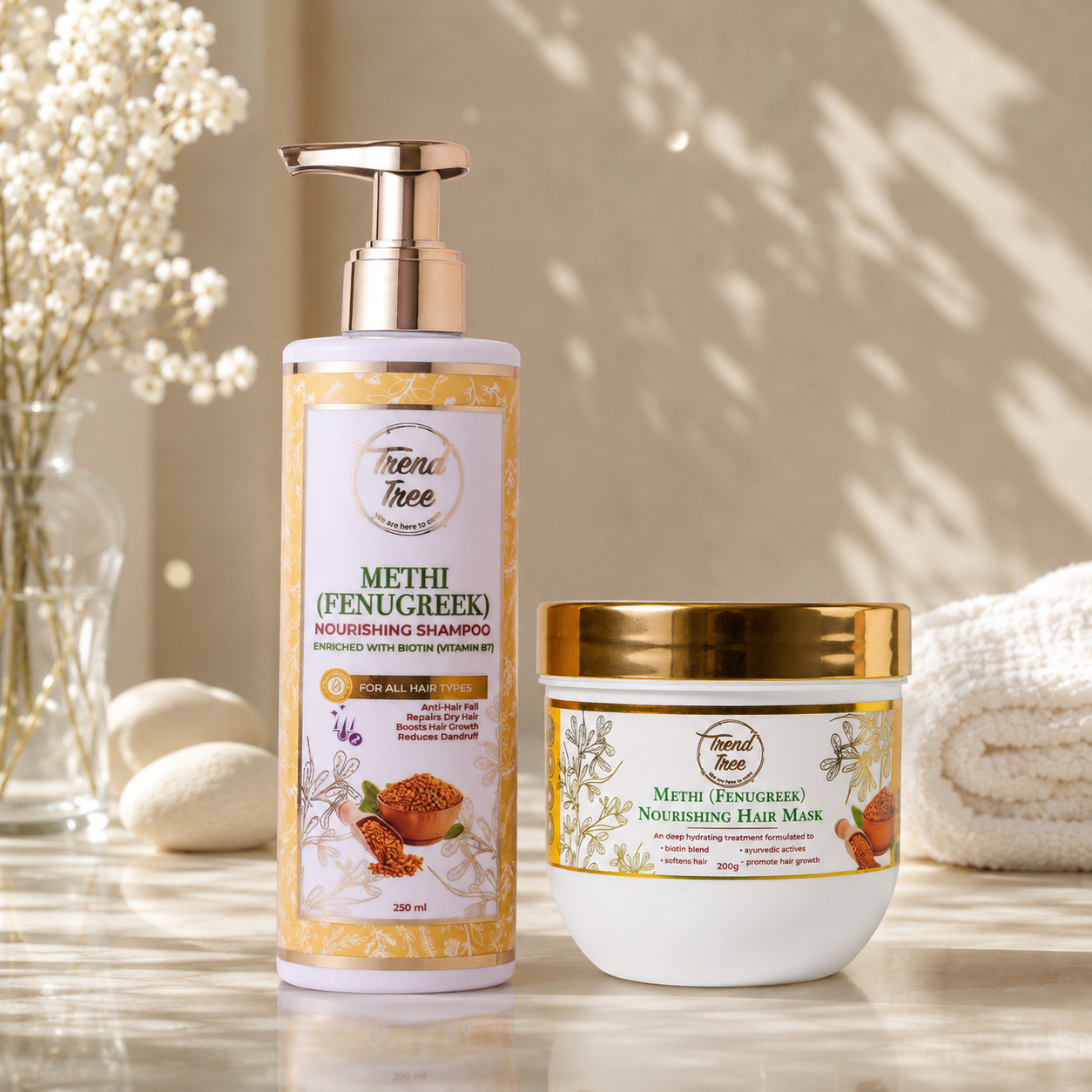 Fenugreek Hair Cleanser & Masque Duo