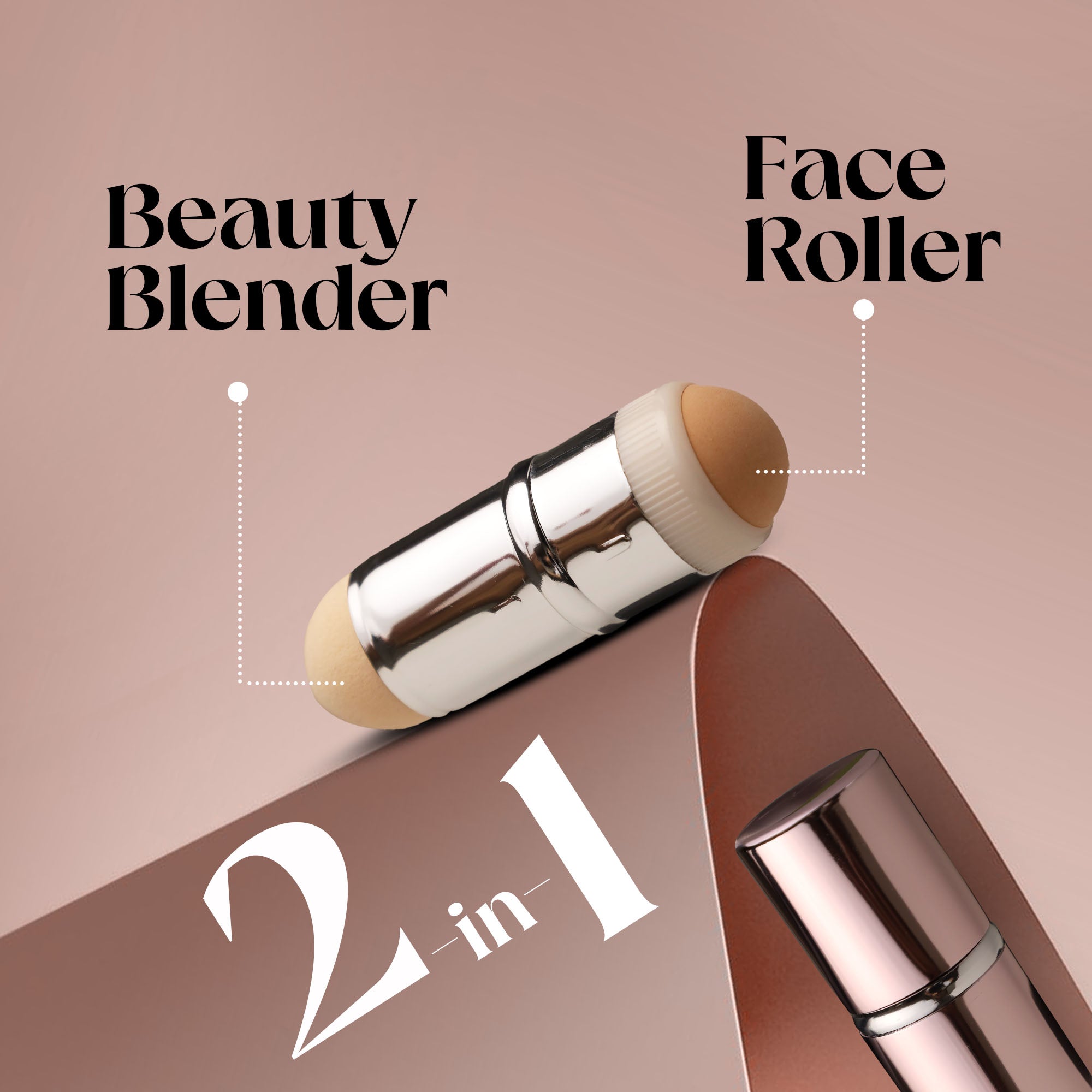2-in-1 Volcanic Face Roller and Beauty Blender