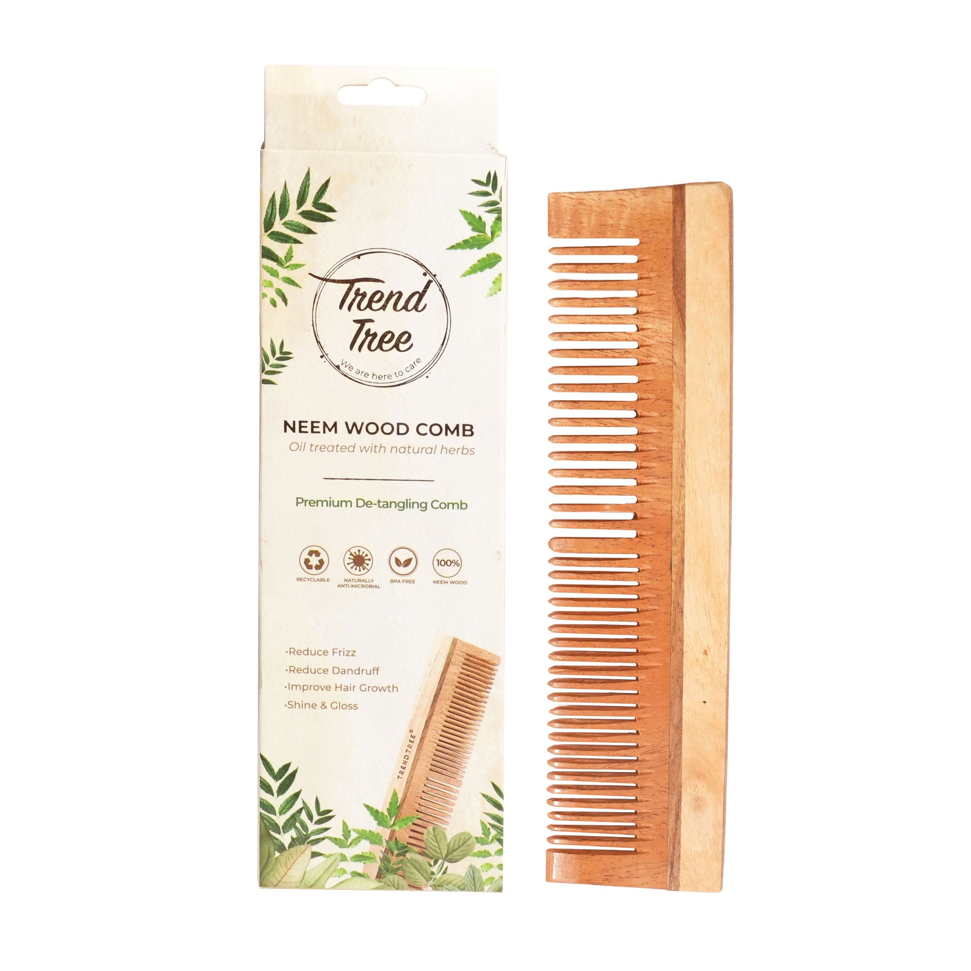 Pure Neem Wood Detangling Comb