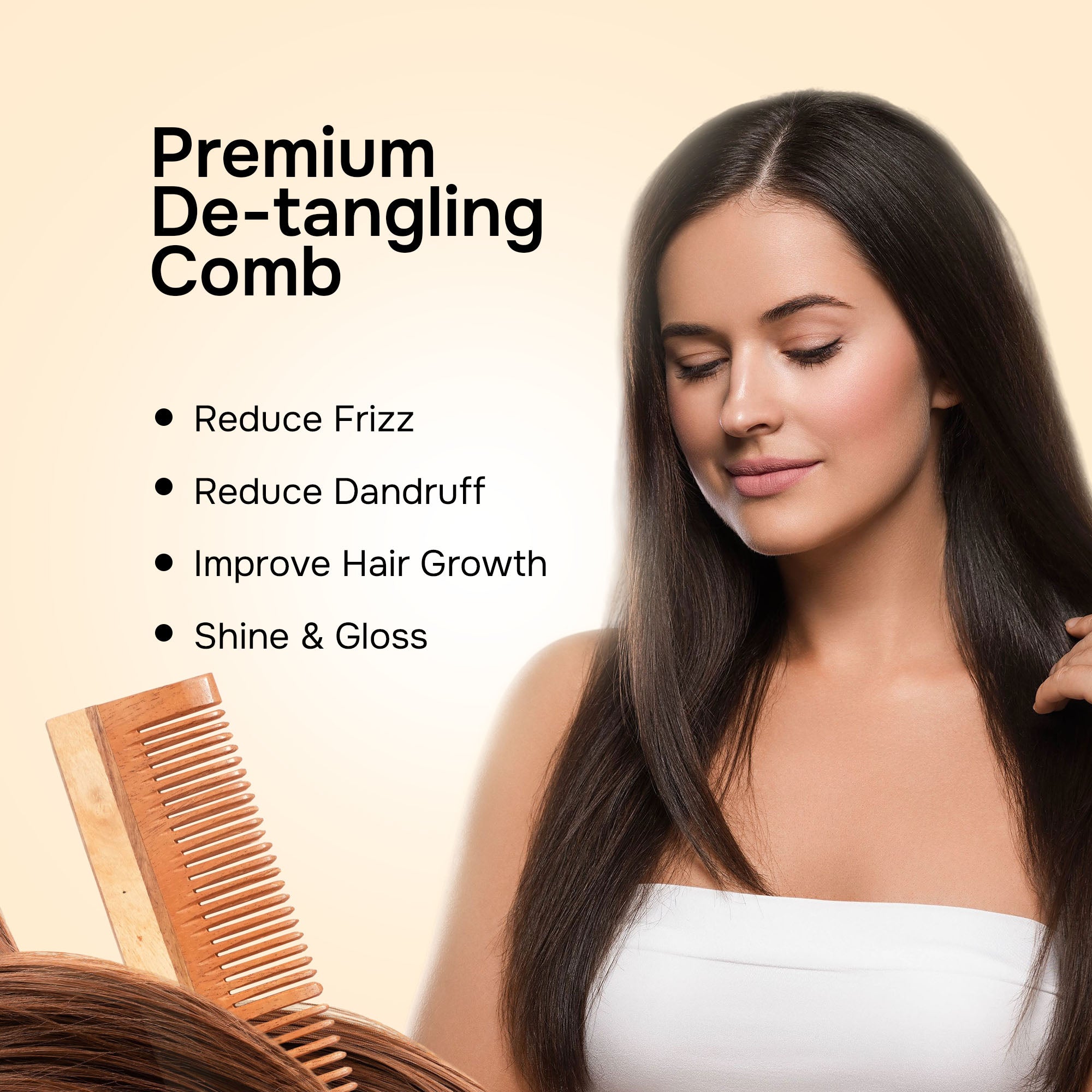 Pure Neem Wood Detangling Comb