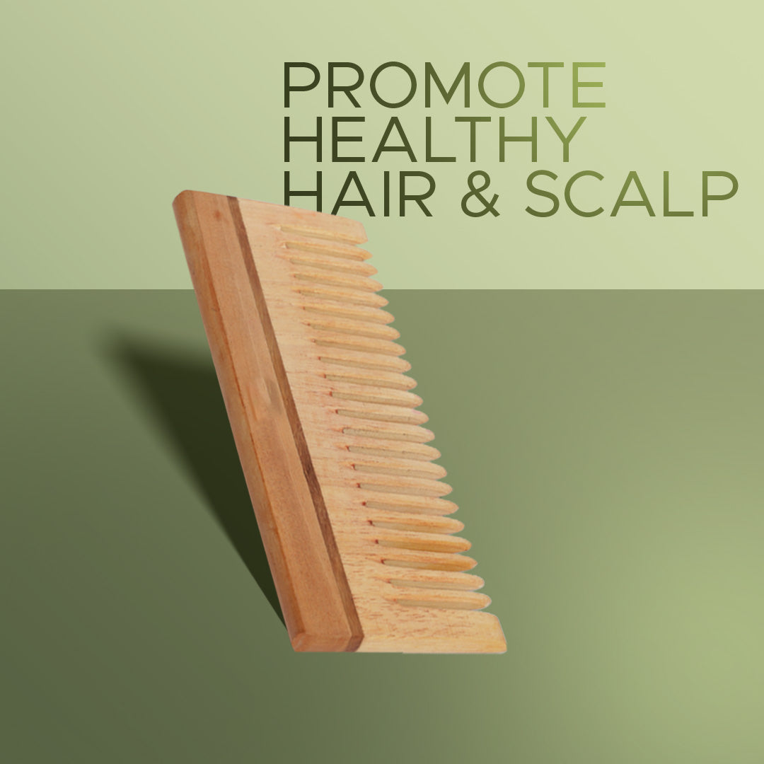 Premium Neem Wood Shampoo Comb