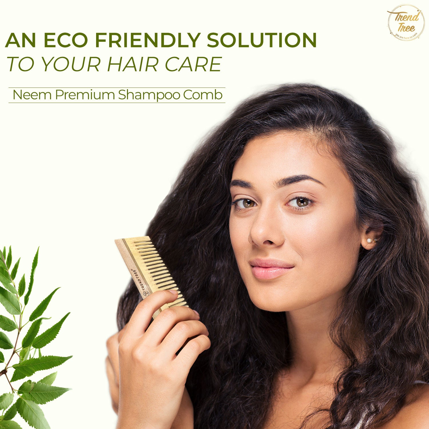 Premium Neem Wood Shampoo Comb