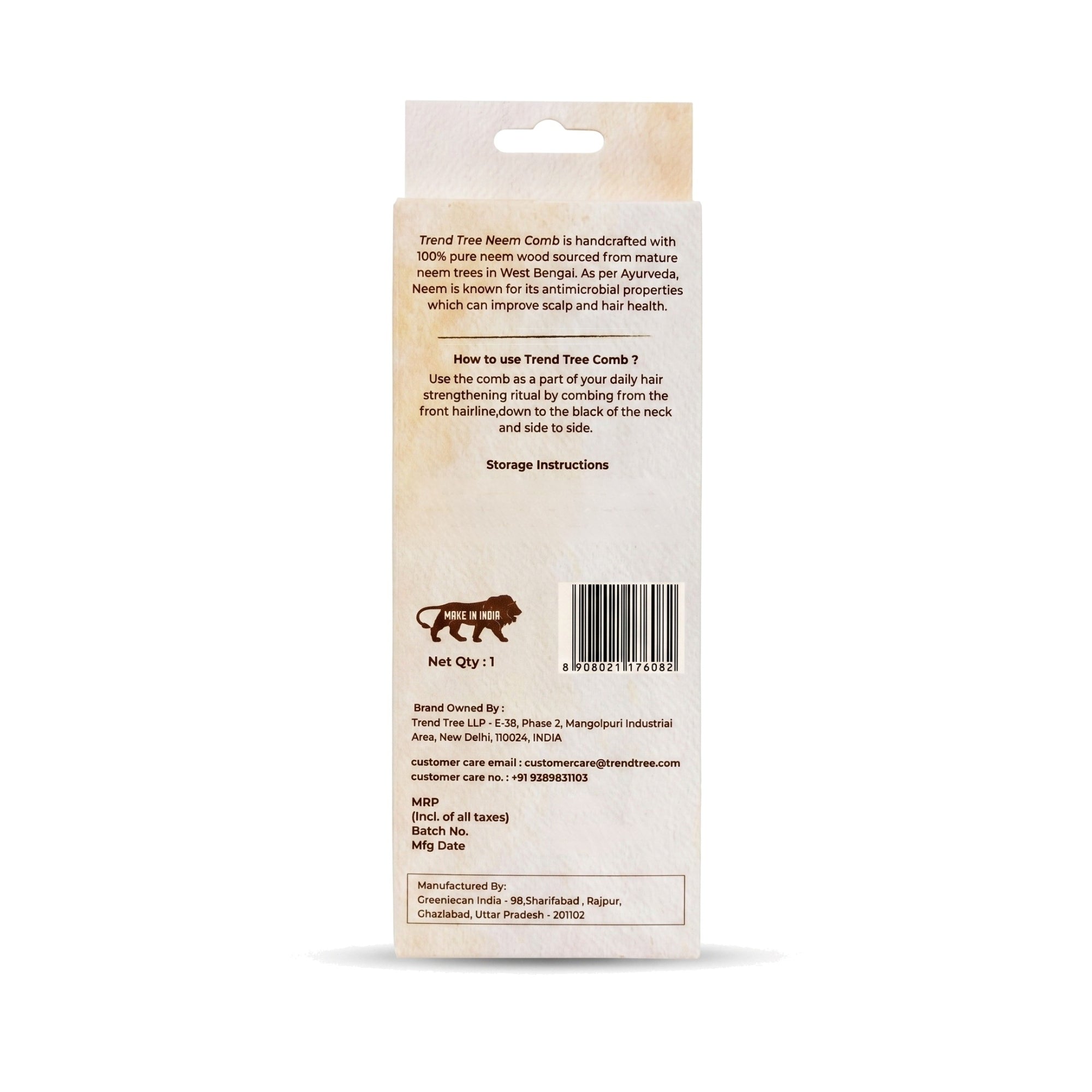 Neem Shampoo Comb
