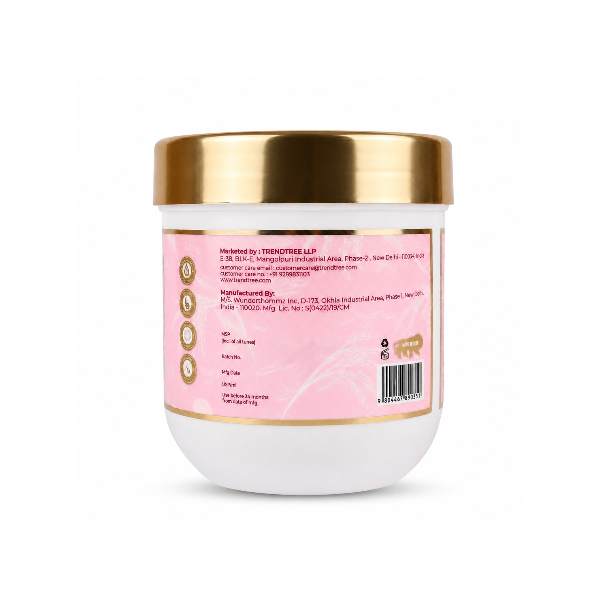 Rice water hair Mask